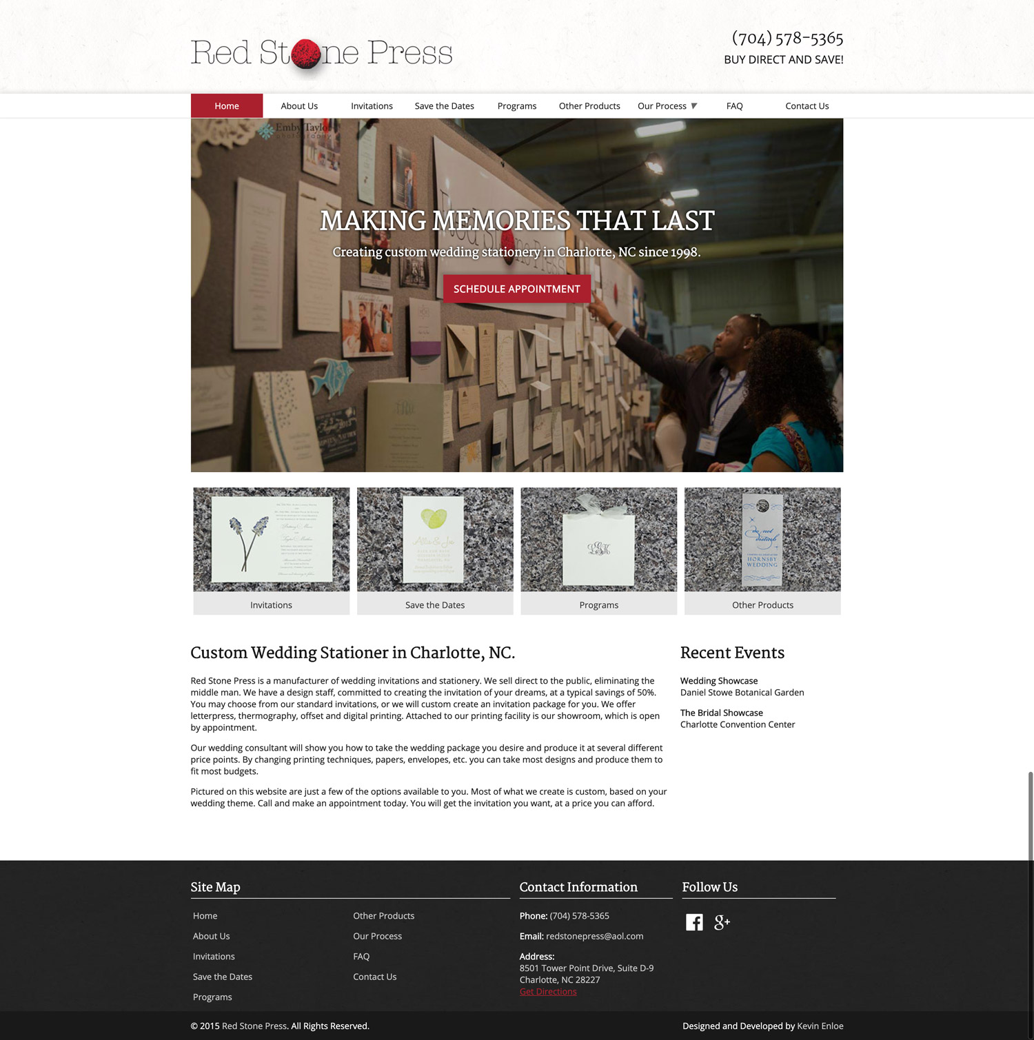 Red Stone Press Website Screenshot