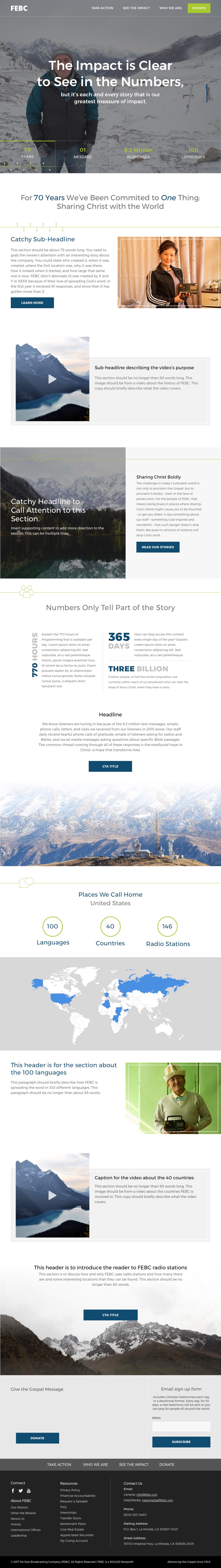 Far East Broadcasting Company Website Mockup