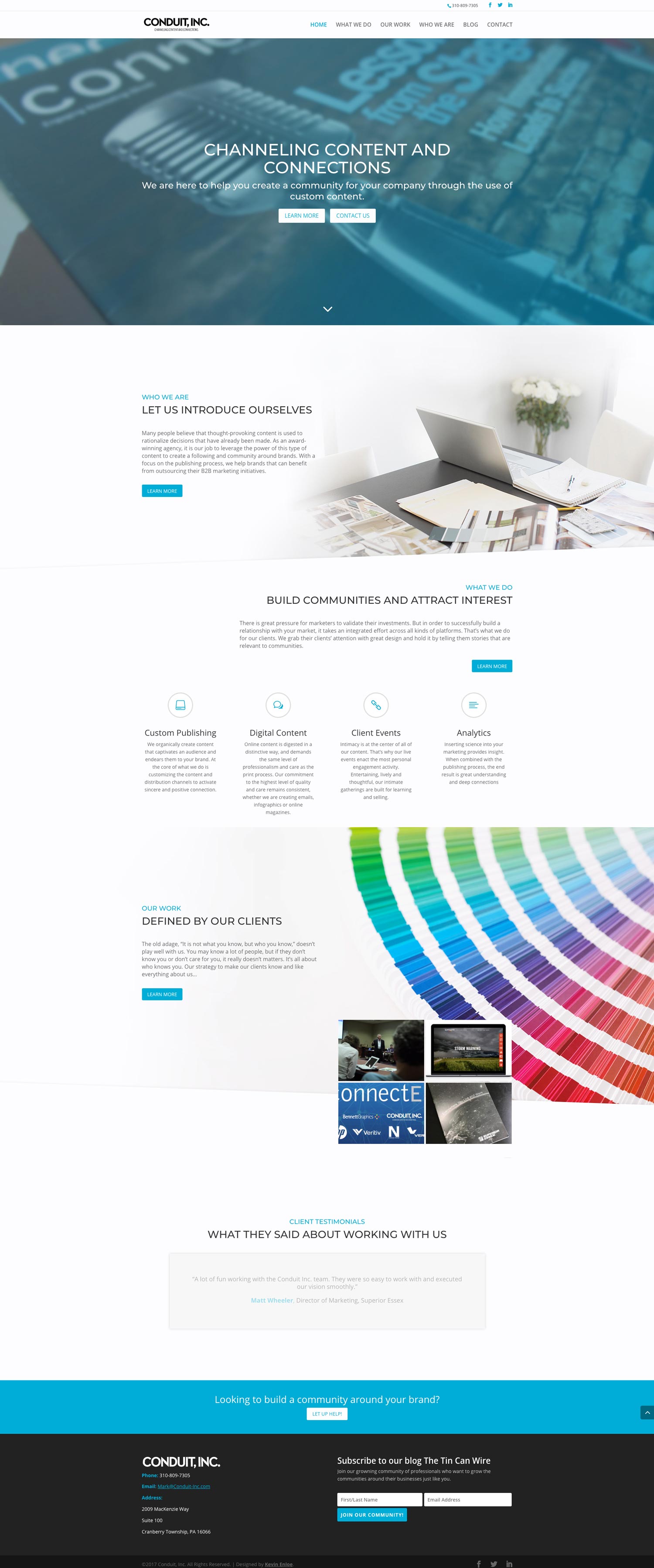 Conduit Inc. Website Screenshot