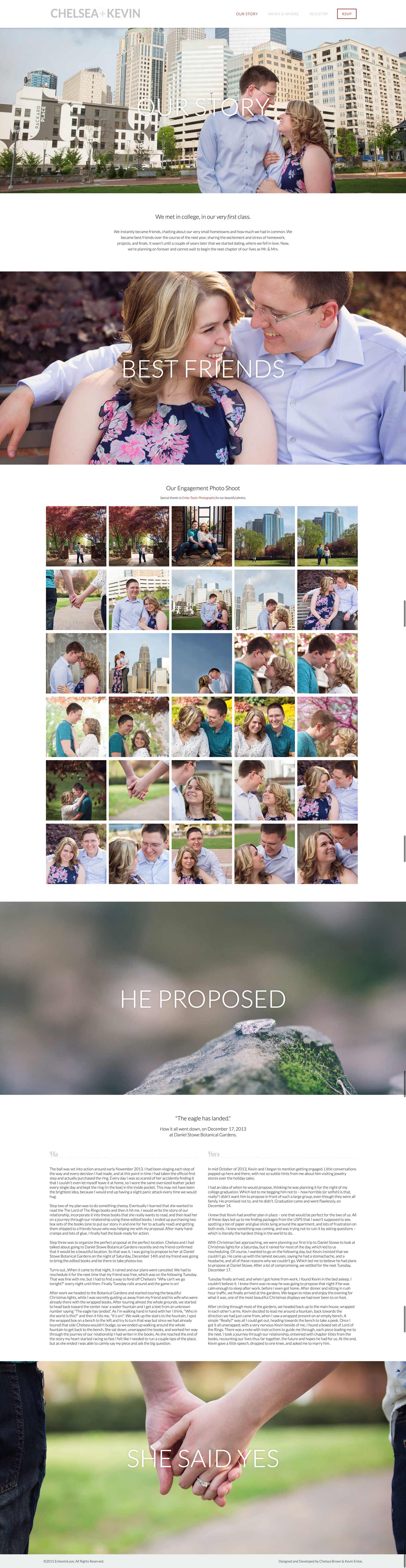 Enloe's In Love Website Screenshot